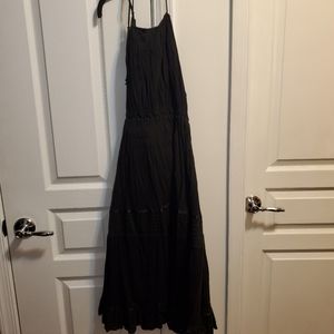 halter a line lined dress